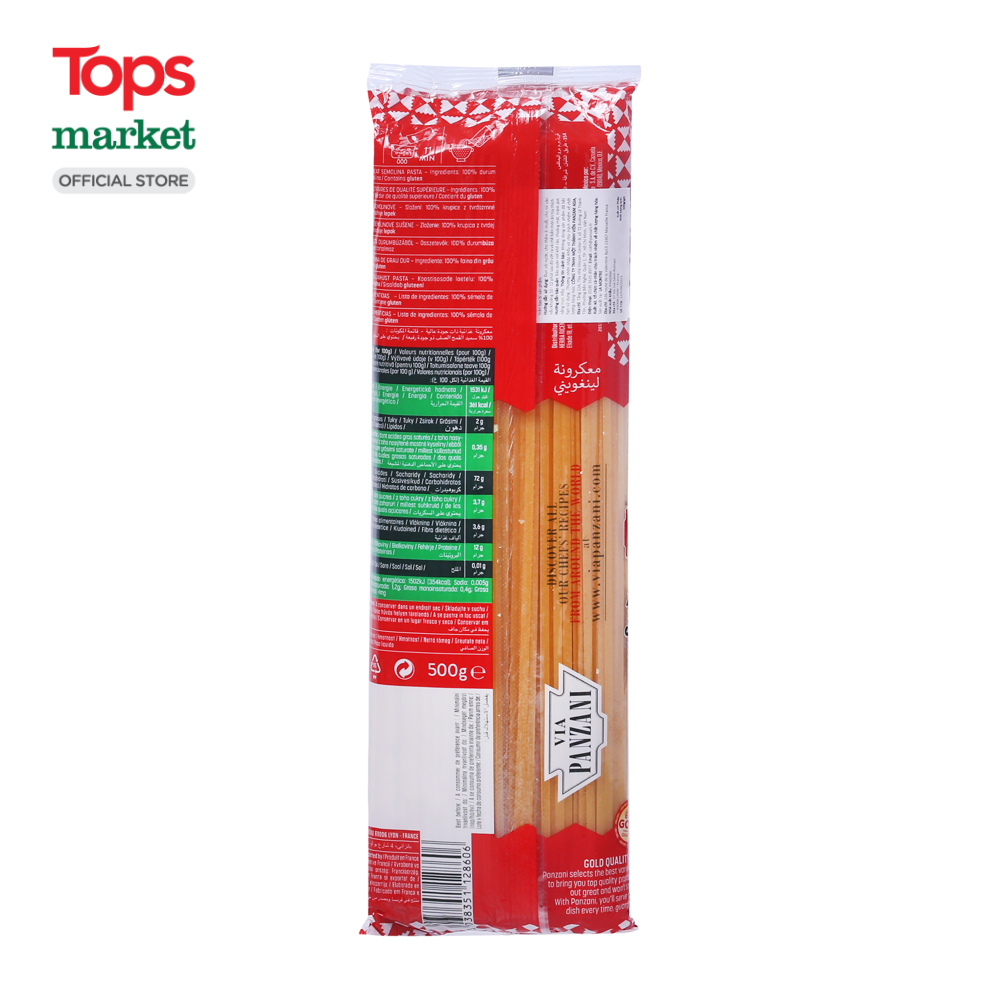 Mì Ý Linguine Sợi Dẹp Panzani 500G