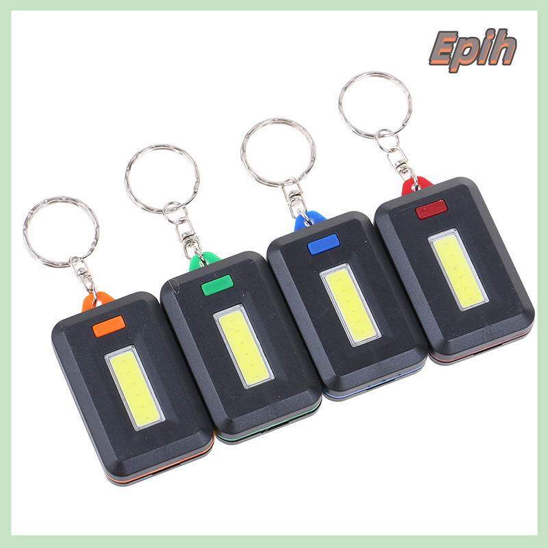 [Epih] Cob flashlight keychain mini led flashlight portable outdoor emergency light