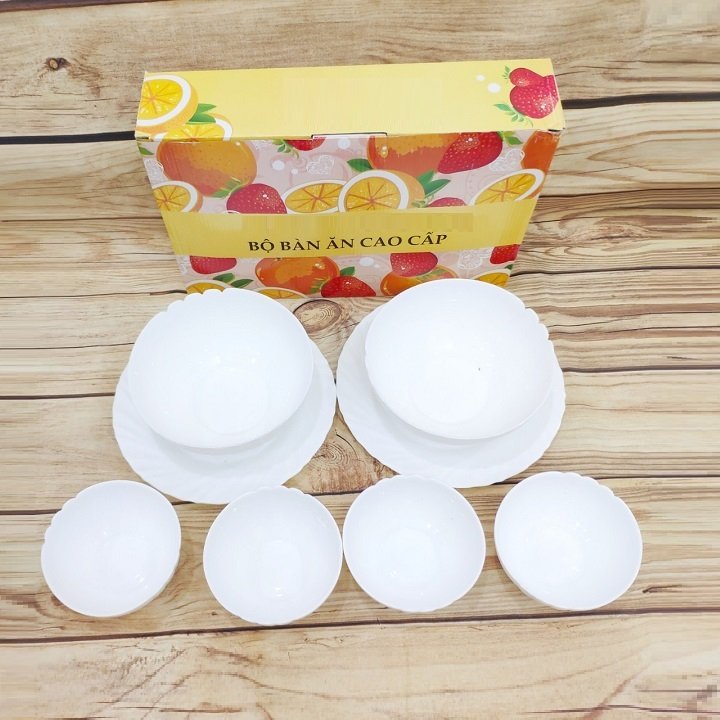 bộ chén tô dĩa sứ trắng - bộ chén tô dĩa sứ