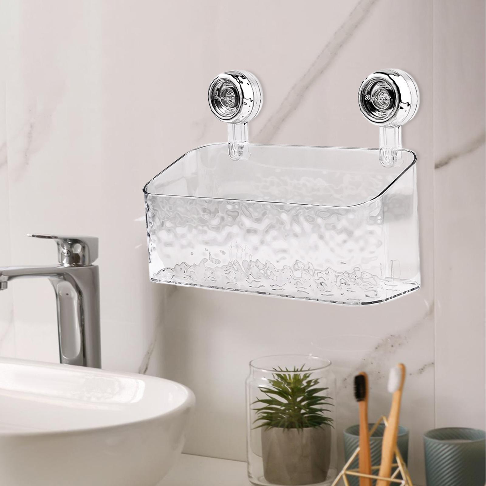 Blesiya Shower Caddy Suction Cup Wall Mounted Soap Dish Holder Kitchen Sponge Holder