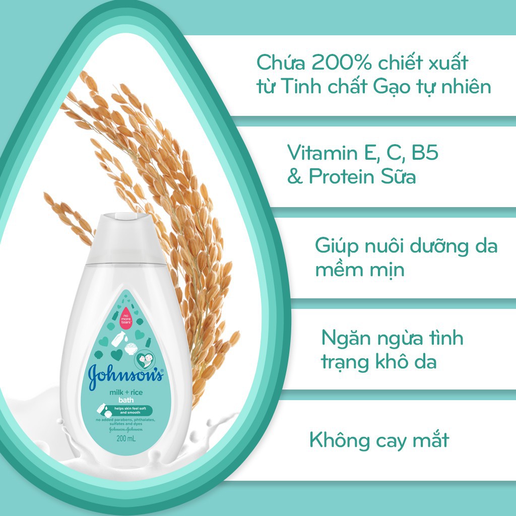 Sữa tắm- Dầu gội Johnson’s Baby 200ml