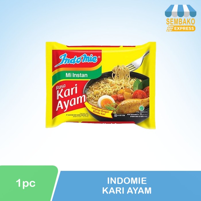 Indomie Kari Ayam /Indomie Rebus Mie Instan Kuah Rasa Kari