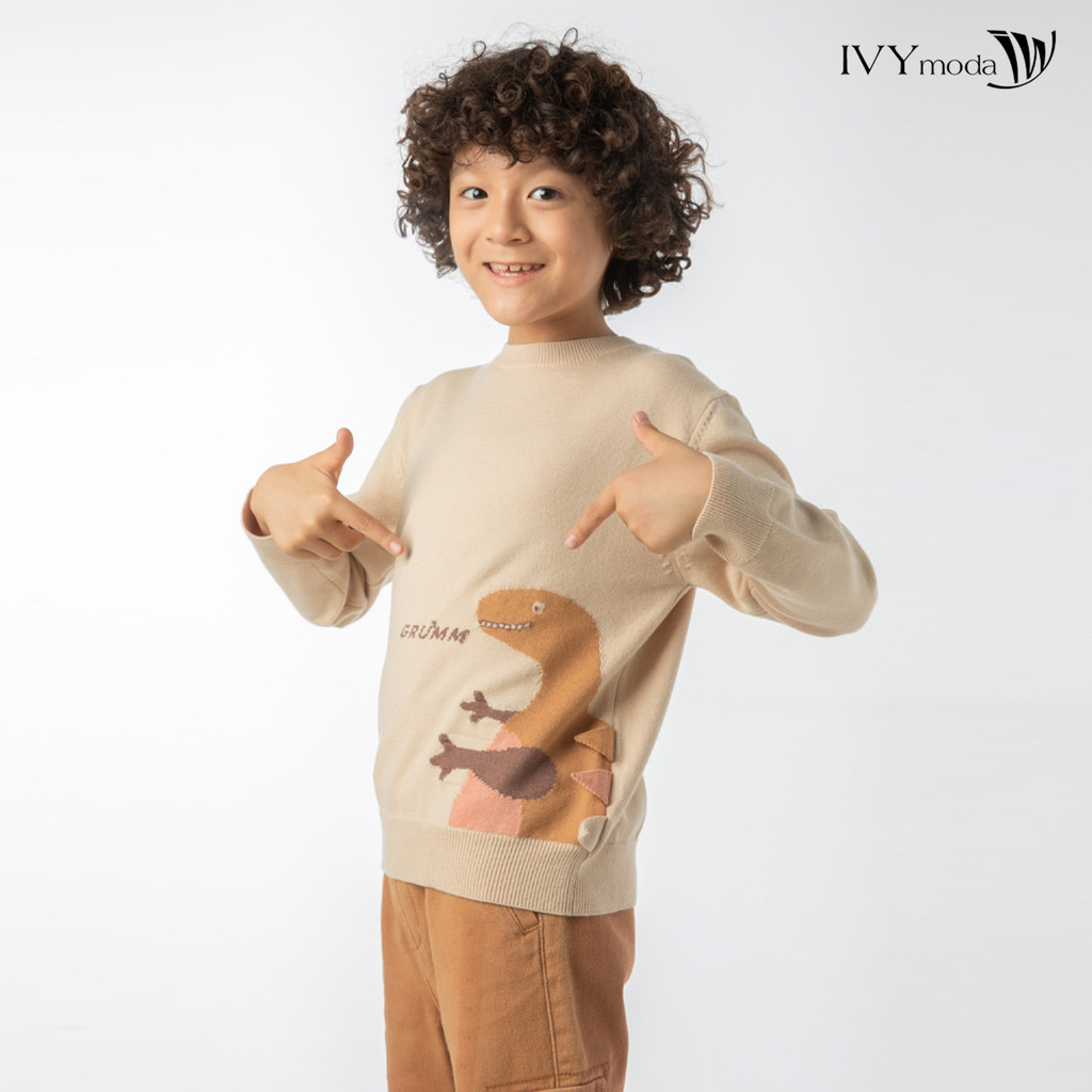 Áo len Grưmm bé trai IVY moda MS 58K1270