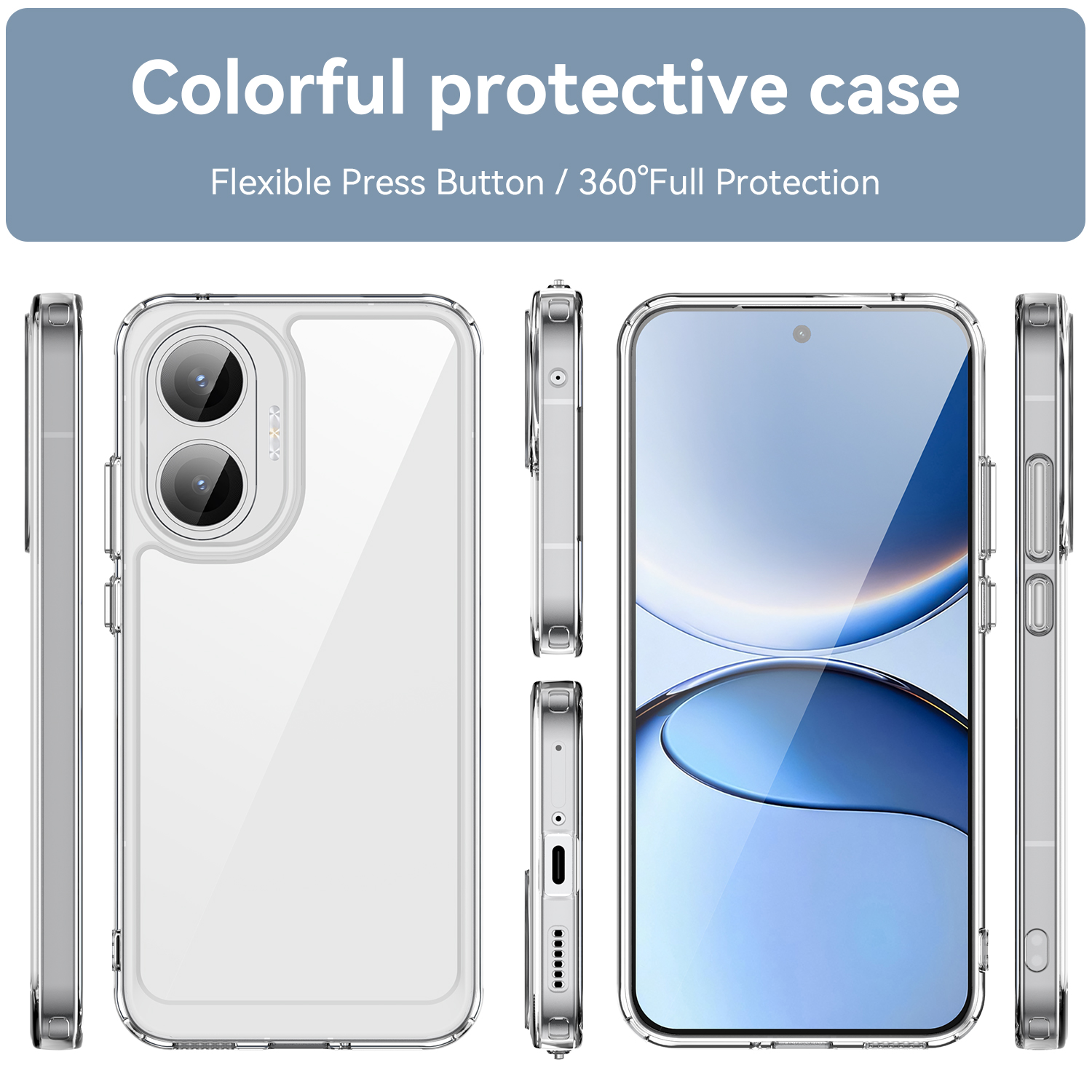 Xiaomi Redmi Turbo 4 Pro Case,Clear Shockproof Phone Case Transparent Cover for Xiaomi Redmi Turbo 4 Pro. 