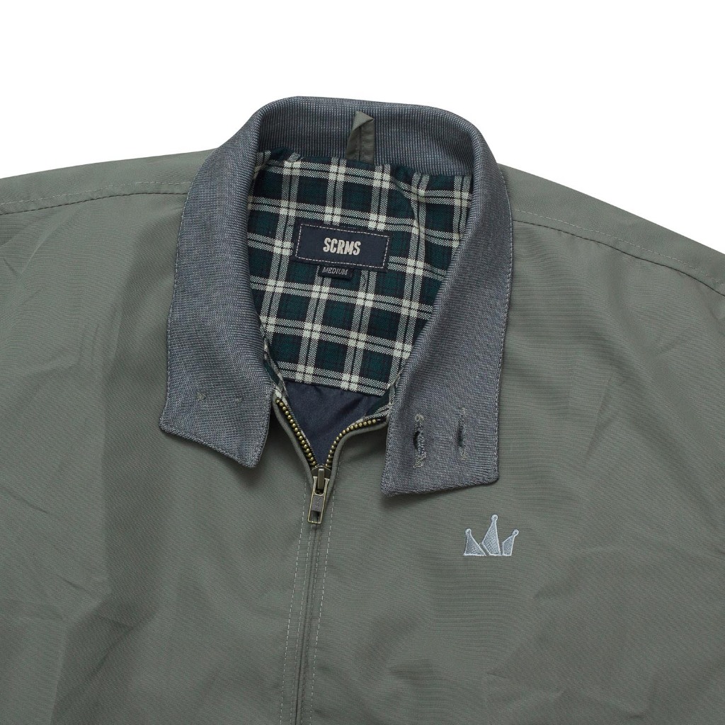 Screamous Jacket Harrington CLETO OLIVE Jaket Harrington Pria