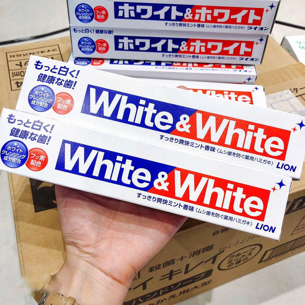 Kem Đánh Răng White And White Lion 150g Nhật Bản