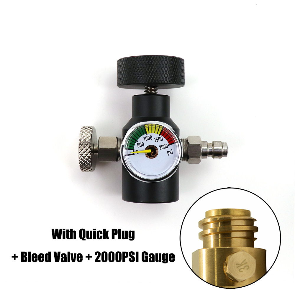 【Top-Rated Product】 Soda Water Stream Co2 Cylinder Blue Refill Adapter On/off Aadaptor With Bleed Valve Gauge Quick Plug.