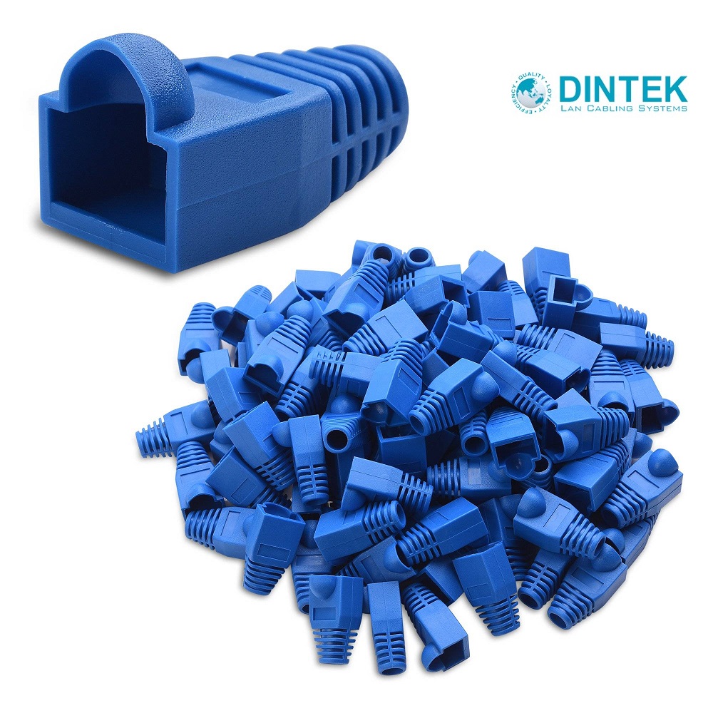 50pcs / 100pcs Dintek RJ45 Rubber Boot For Cat5e and Cat6 Dintek Cat6