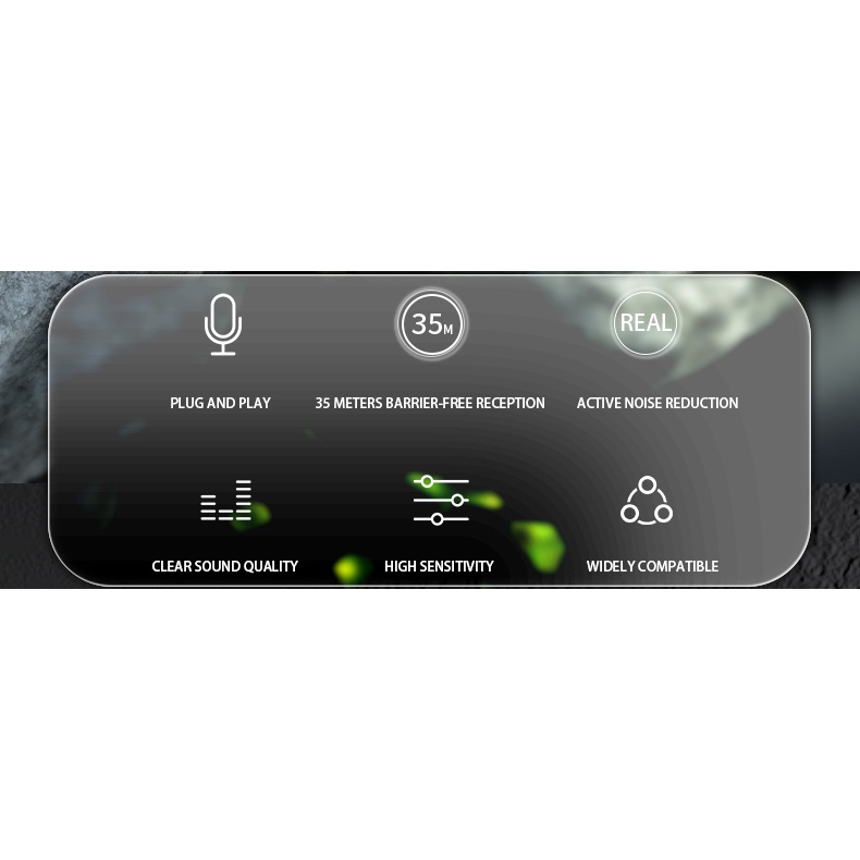 ♥ Cá Tuyết ♥ M9 Wireless Mic Plug&Play 2.4G với micrô có thể mang theo bên mình