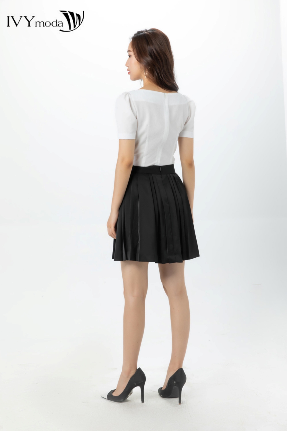 [TỪ 15-19.1|VOUCHER 150K] Chân váy xếp ly so le IVY moda MS 31B9306
