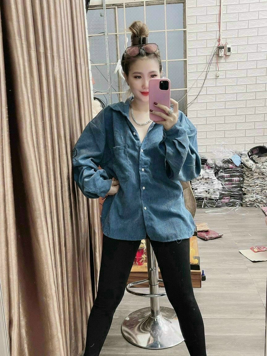 Áo mi nhung phom rộng mẫu mới siêu hot.