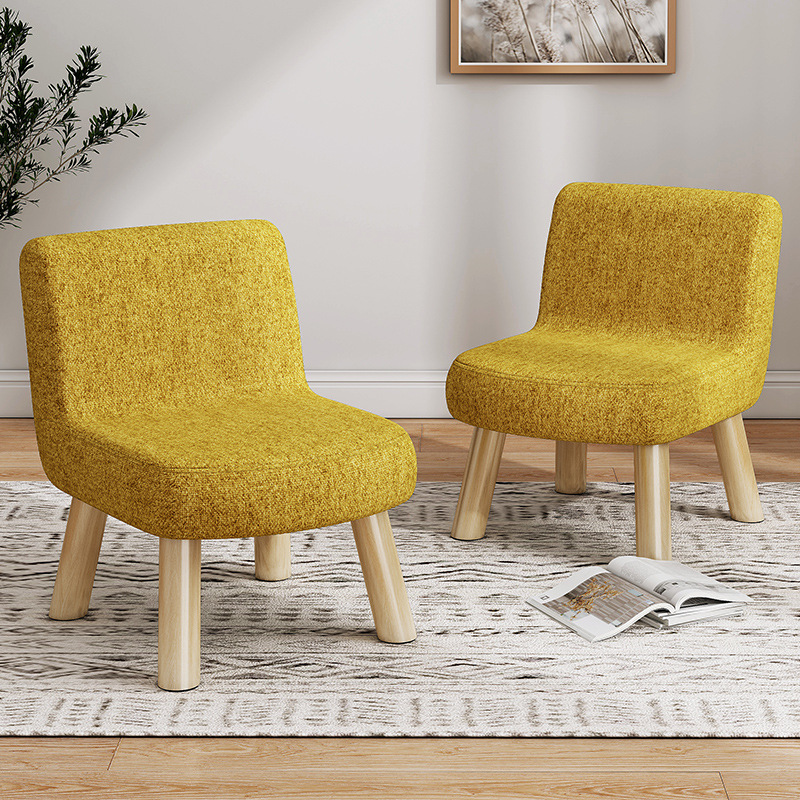 Small stool, household creative round stool, fabric art, solid wood, shoe changing stool, living room, internet famous bench, lazy sofa, coffee table, low stool