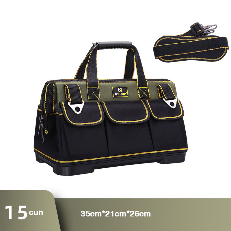 ZUOGUAN Plastic bottom multifunctional maintenance hardware kit waterproof Oxford canvas thickened waterproof portable worker Tool bag