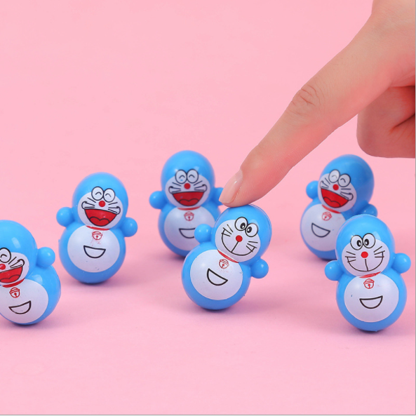 2 CON Đồ Chơi Trẻ Em Lật Đật Doraemon MINI