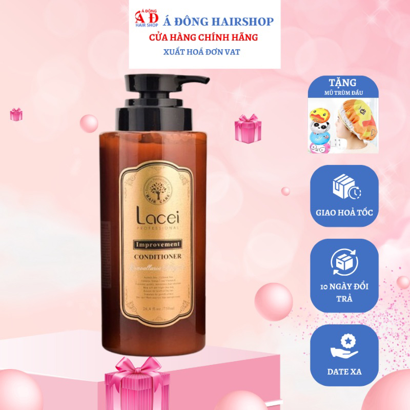 Bộ Dầu gội xả, hấp ủ, xịt dưỡng phục hồi tóc hư tổn Lacei Improvement cao cấp