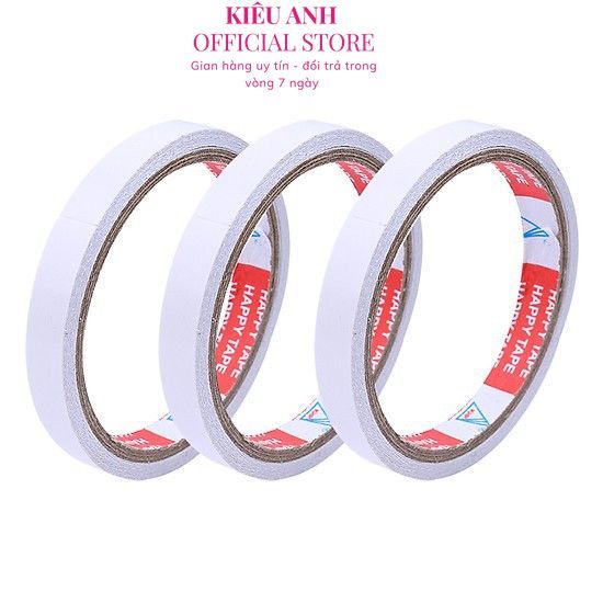 Băng Dính 2 Mặt Loại 0,5cm; 1cm; 1,5cm; 5cm. Sản phẩm dai, bền, độ đàn hồi cao, bám dính tốt, dùng dán văn phòng phẩm, giấy tờ, tài liệu