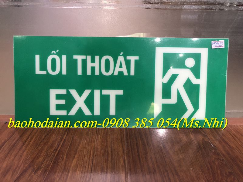 BIỂN THOÁT HIỂM EXIT DẠ QUANG KÍCH THƯỚC (35 X 15cm)- Hình thật