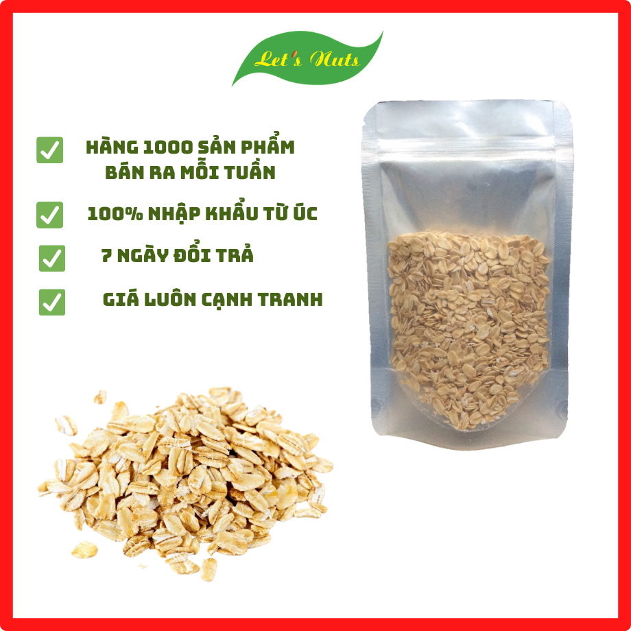 [HCM][Giá dùng thử] 100g yến mạch cán mỏng làm ngũ cốc giảm cân làm bánh người tập gym Susuto Shop