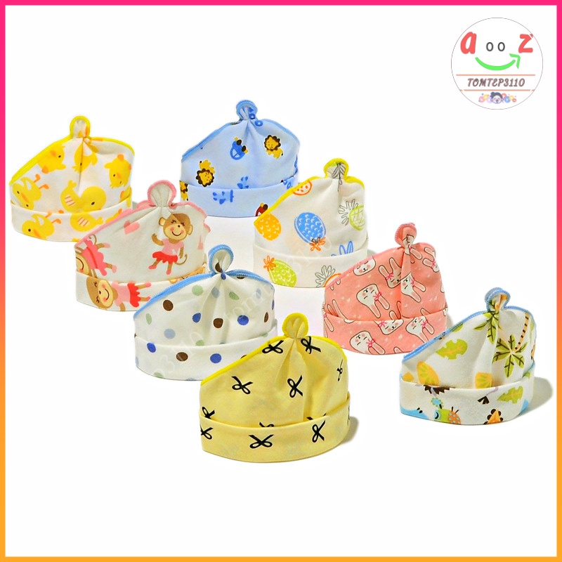 Mũ Che Thóp Sơ Sinh Chất Liệu 100% Cotton Cho Bé 0 - 6M