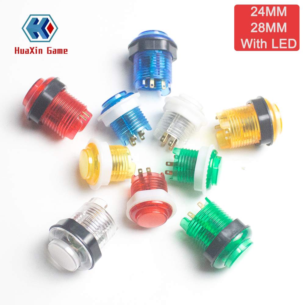 【Sleek】 Arcade Button 30mm Full Color 5v Illuminated Push Button Built ...