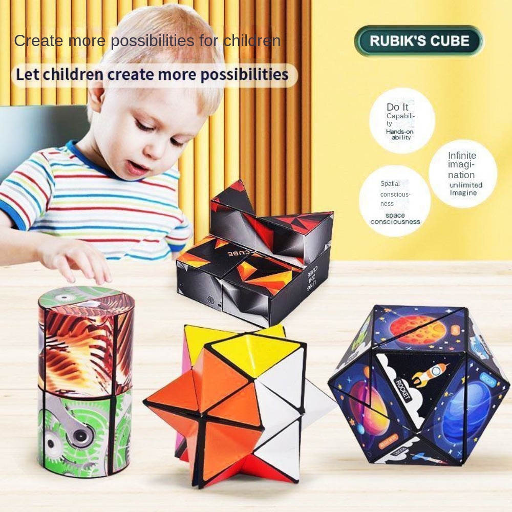 Ever-đồ Chơi Khối Rubik Hình Học 3d Cho Trẻ Em