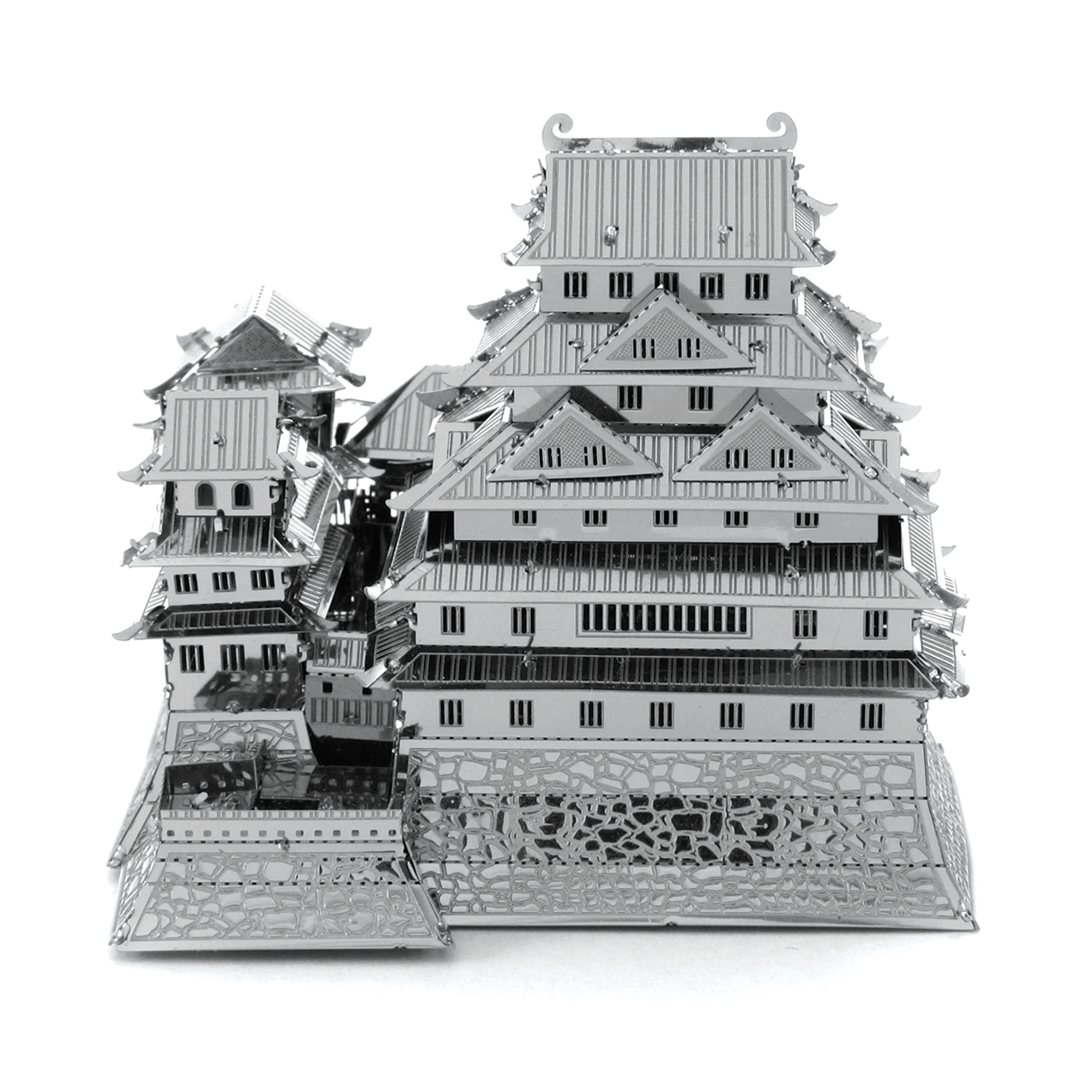 Hand-made Metal Puzzle White Heron Castle 3D Metal Model Creative 3D Puzzle Model