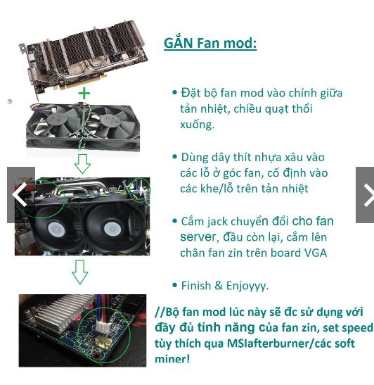 Bộ quạt mod VGA, Fan bi đôi server
