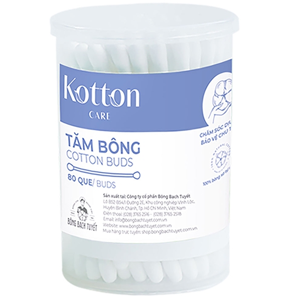 Tăm bông   Bạch Tuyết  người lớn 80 que