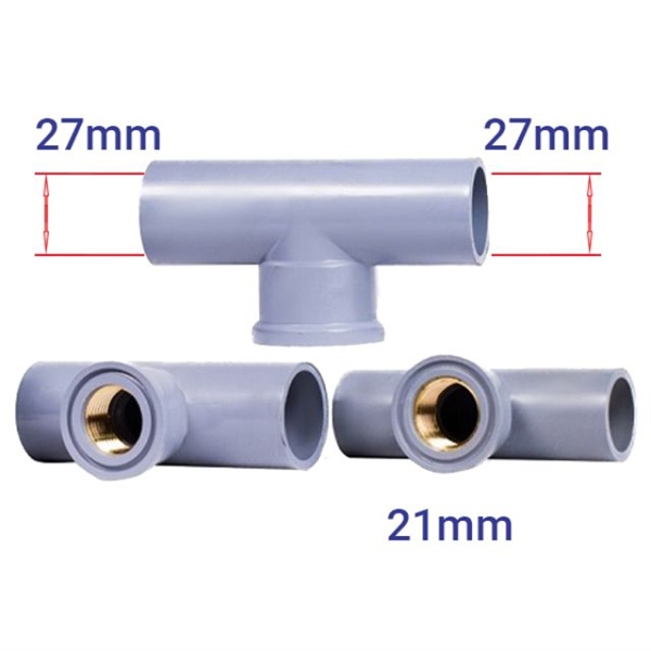 Tê ren trong 21/21 nhựa PVC