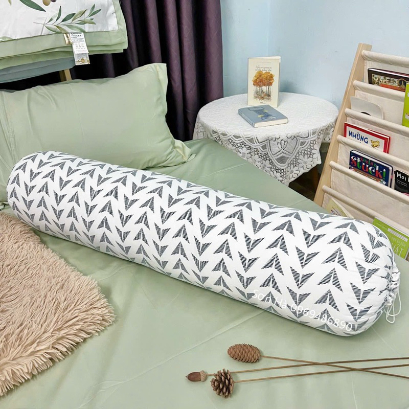 Vỏ gối ôm, bao gối ôm cottonpoly 35x100cm