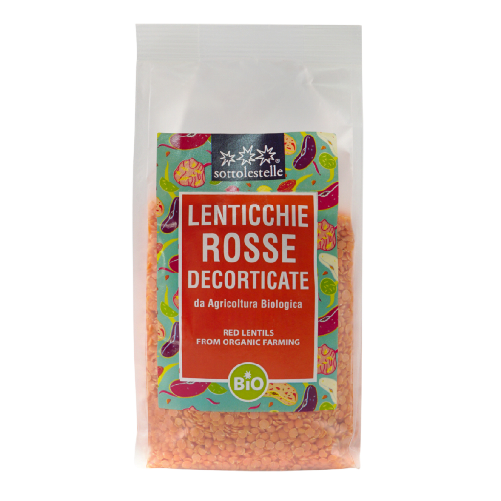 Đậu lăng đỏ hữu cơ Sottolestelle 500g