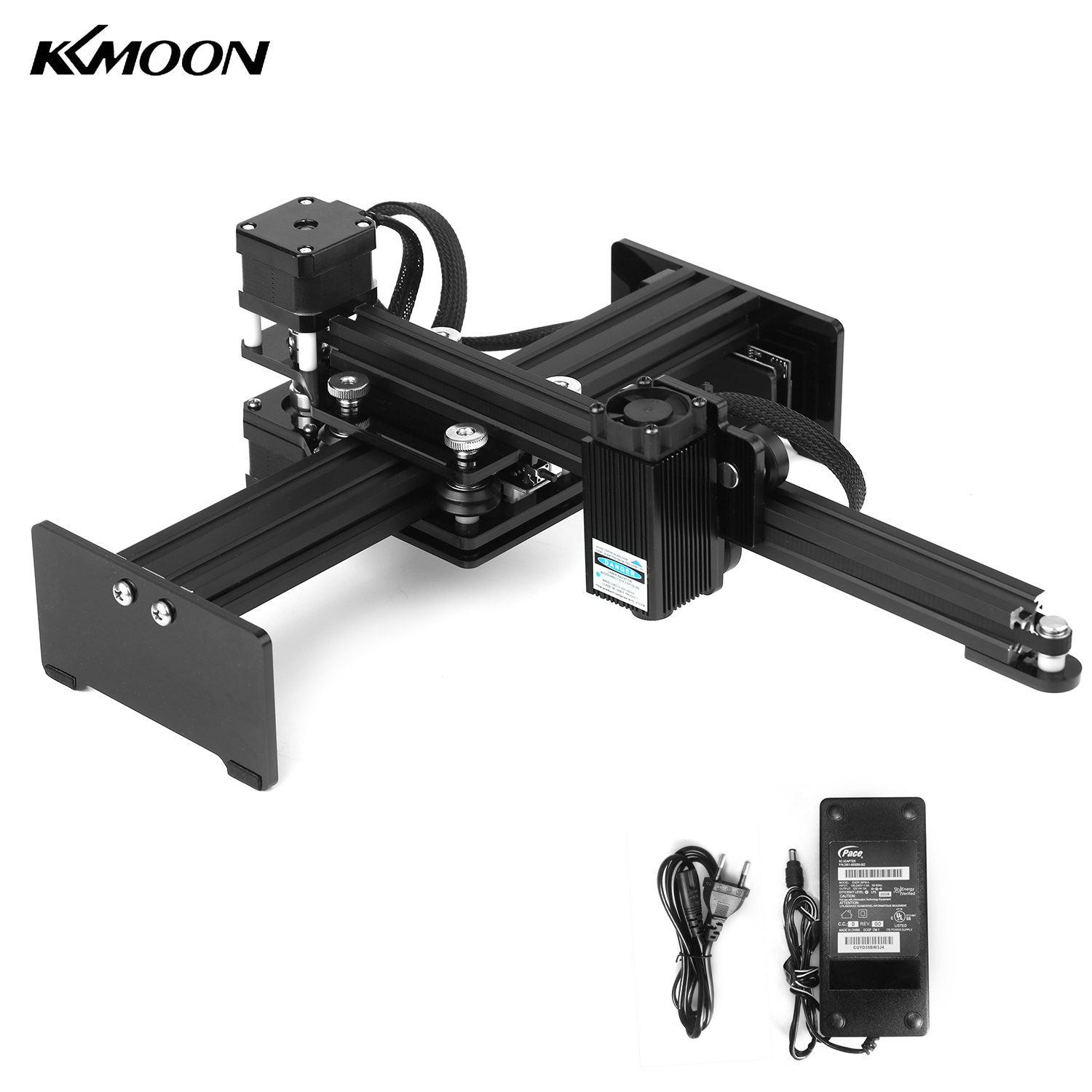 KKmoon Desktop La-ser Engraver Portable Engraving Carving Machine Mini Carver DIY La-ser Logo Mark Printer Working Area 170*200mm