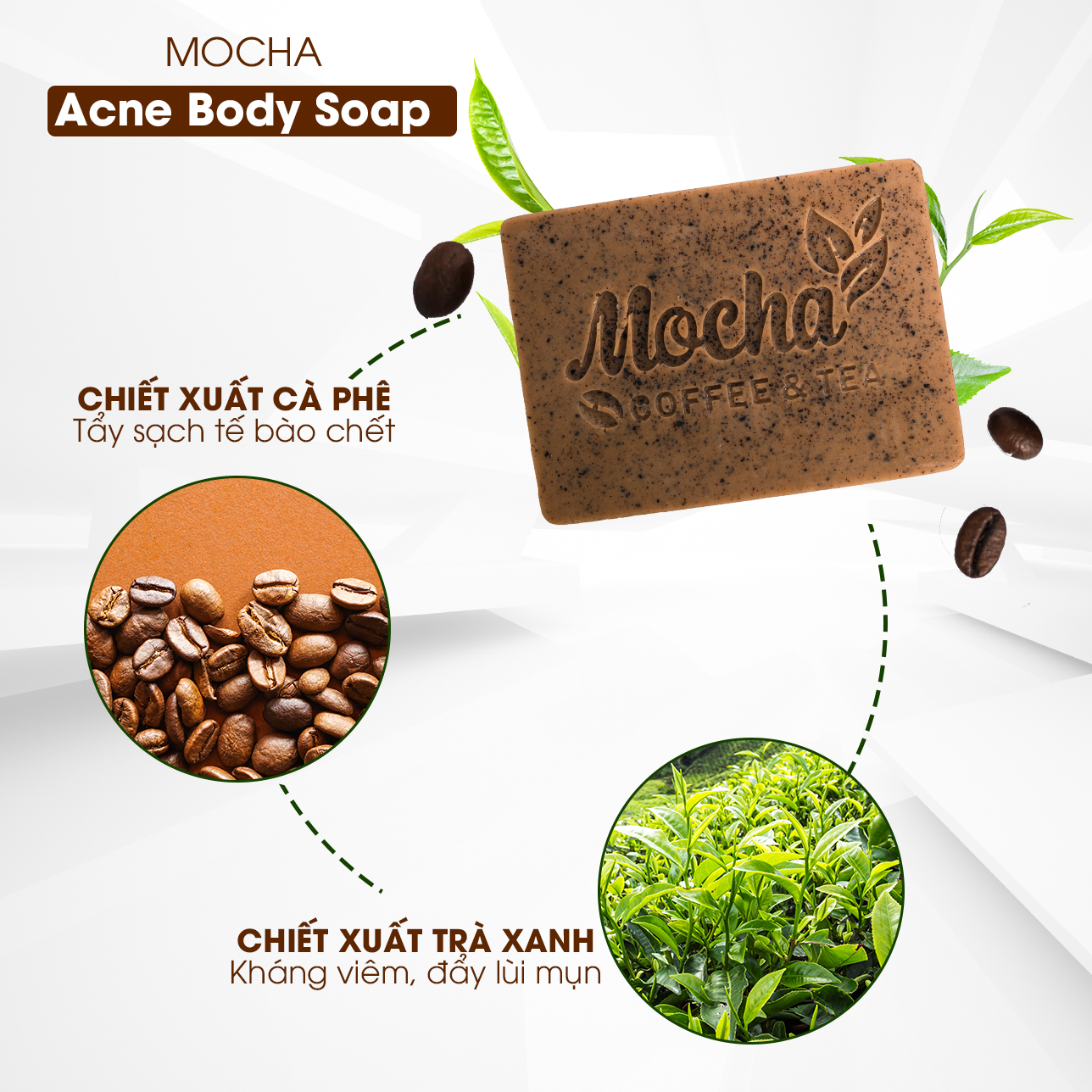 Xà Phòng Giảm Mụn Lưng Mocha Acne Body Soap