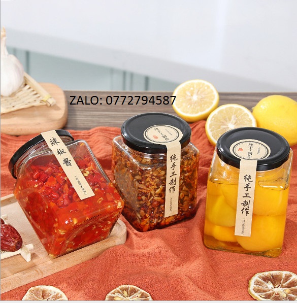 Combo 6 Hũ thủy tinh vuông 100ml