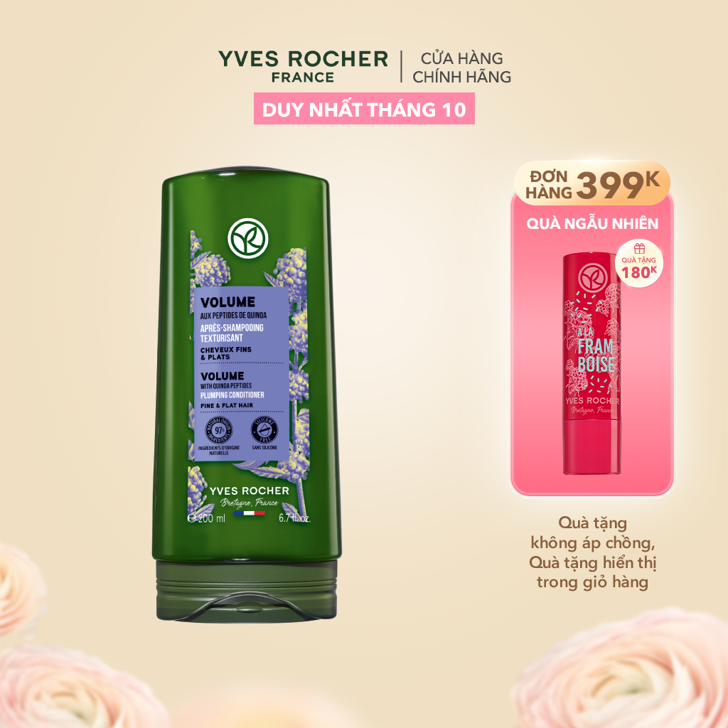 Dầu Xả Làm Phồng Tóc Yves Rocher Volume Plumping Conditioner 200ml