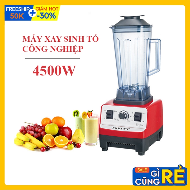 Máy xay sinh tố, xay thực phẩm công nghiệp đa năng Sokany 4500W