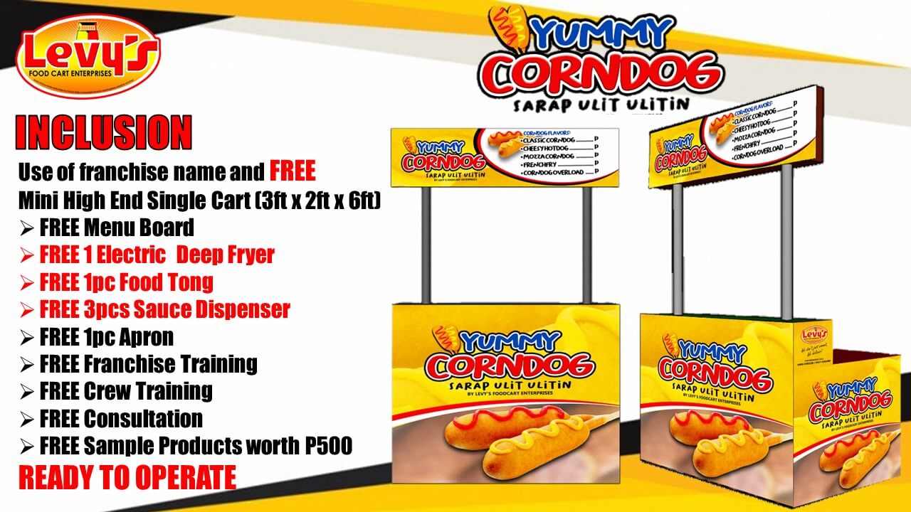 Yummy Corndog Corndog Food Cart Franchise Business Philippines 12,500  Foodcart Business Perfect For Franchising Patok Na Negosyo Easy To  Franchise Ready To Operate Collapsible Food Cart Corndog Very Yummy |  Lazada PH