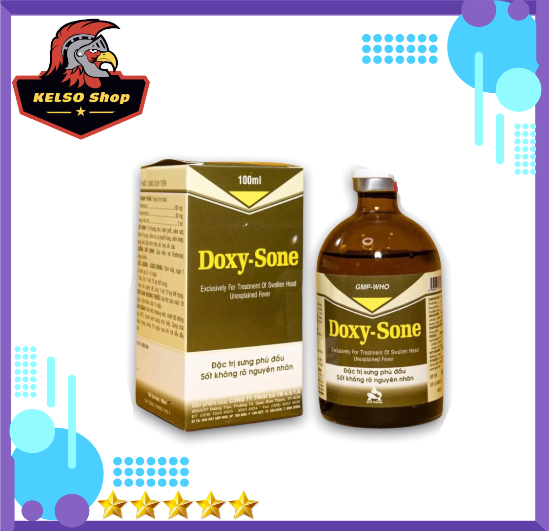 Thuốc gà đá DOXY - SONE sưng phù đầu, sốt dành cho gà đá 20 ml