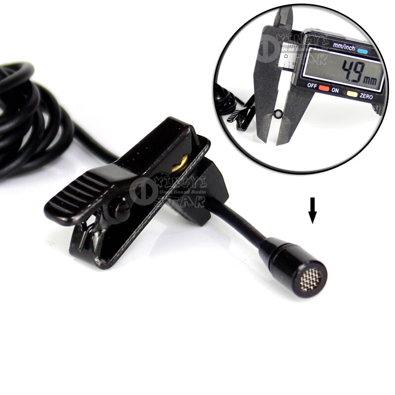 Mini XLR 4 Pins Lavalier Microphone Clip Collar Mic Micro For MIPRO Wireless System Bodypack Transmitter Lapel Microphones