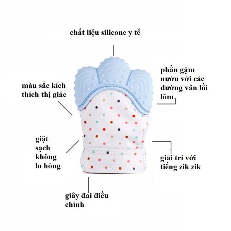 Găng tay gặm nướu Teether cho bé (1 GĂNG TAY)