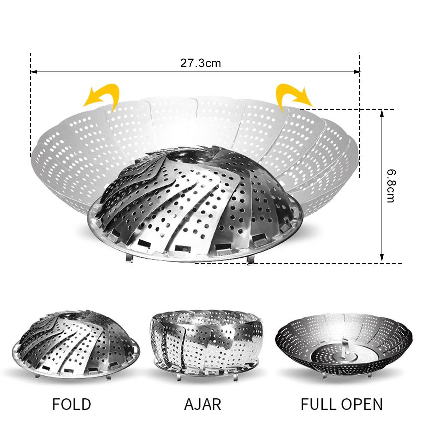 Lotus Steamer for Momo Making Stainless Steel 18 Cm 7.1 Inch Kitchen Home Appliance.