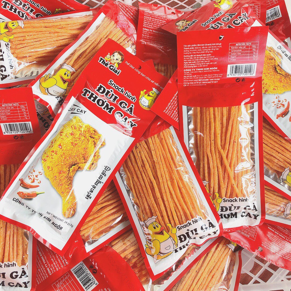 Snack hình đùi gà thơm cay