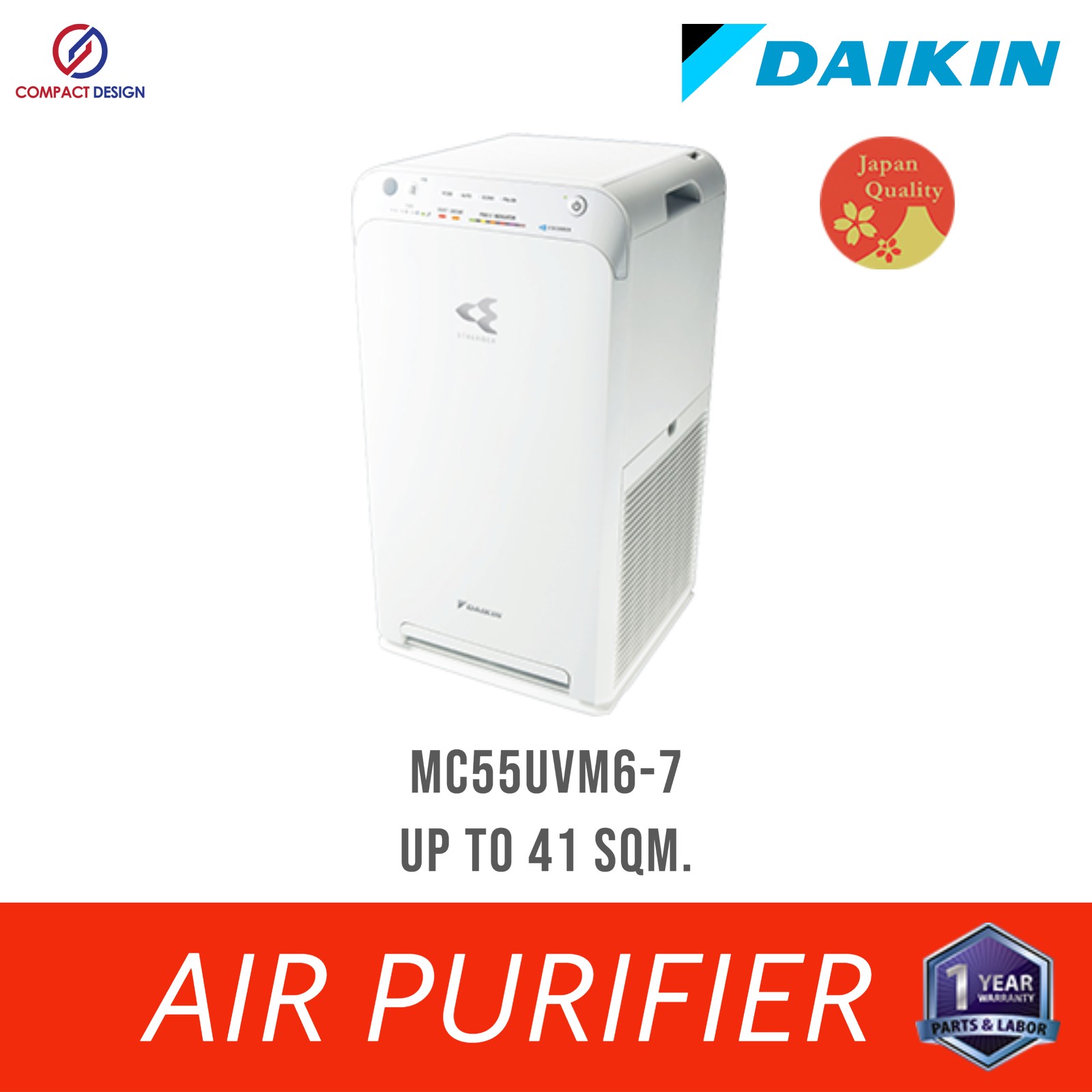 DAIKIN Air Purifier (MC55UVM67) Up to 41 Sqm. Lazada PH