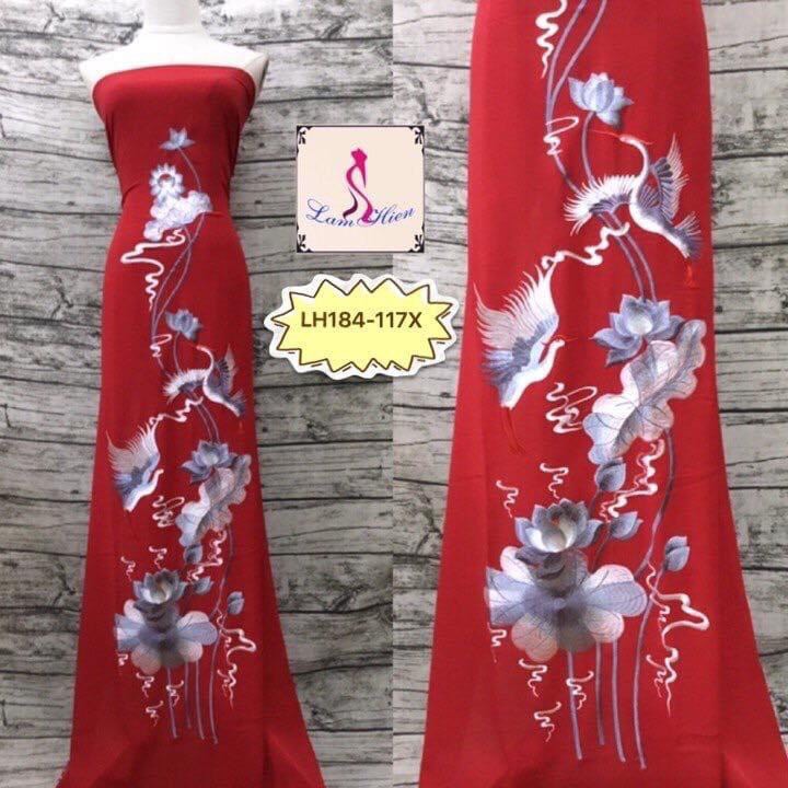 Vải áo dài thêu cao cấp LH184
