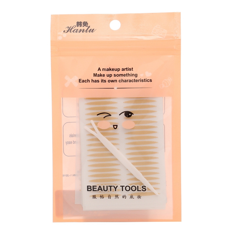DORISNA Mesh Lace Invisible Double Eyelid Tape Korean Super Natural Double Eyelid Sticker Self-adhesive Transparent Olive Shape Double Eyelid Tape