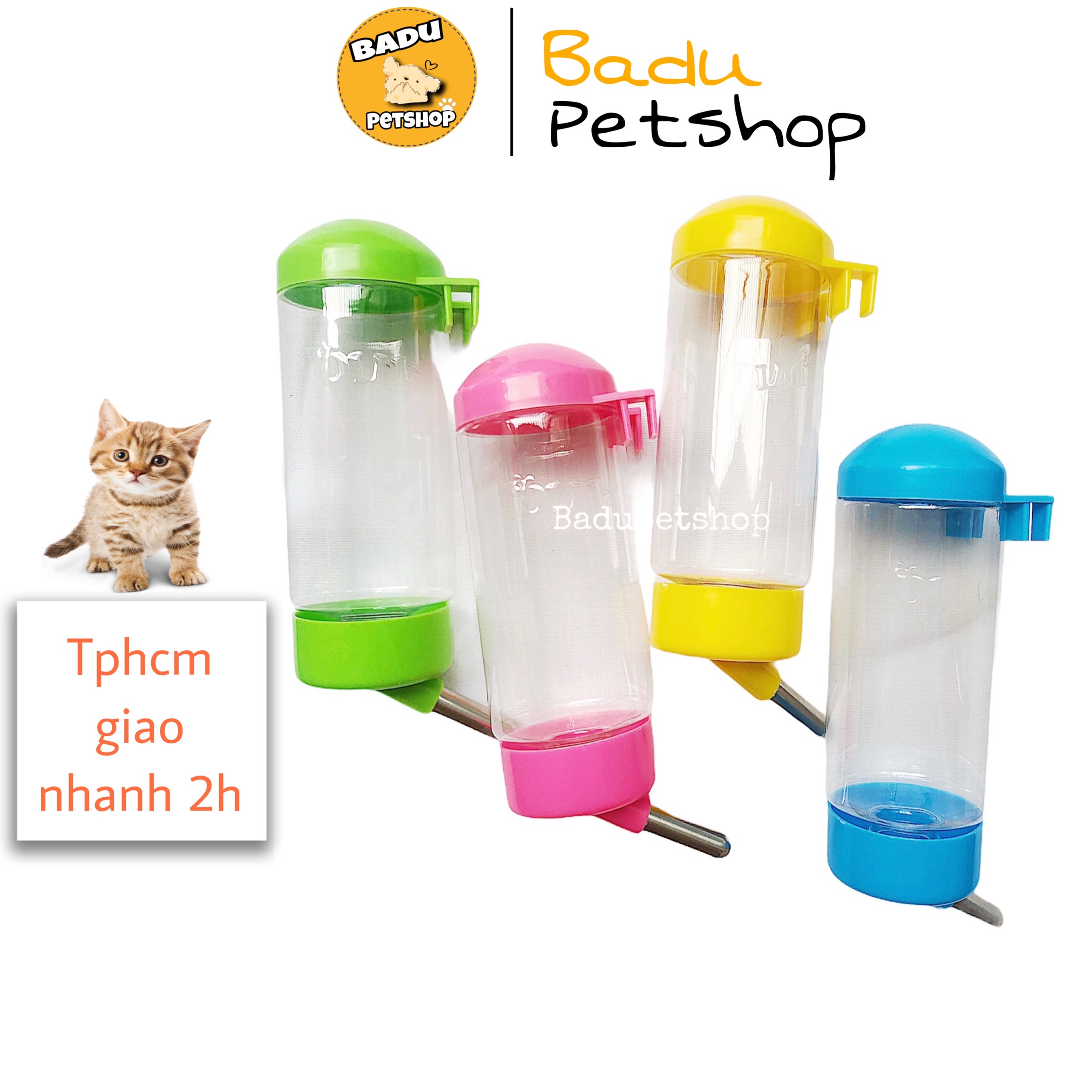 [HCM]Bình Nước Treo Chuồng Thú Cưng 350Ml