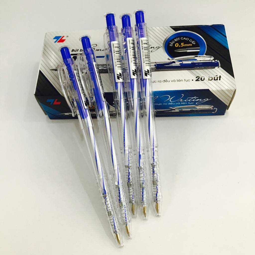 Bút bi văn phòng mực xanh