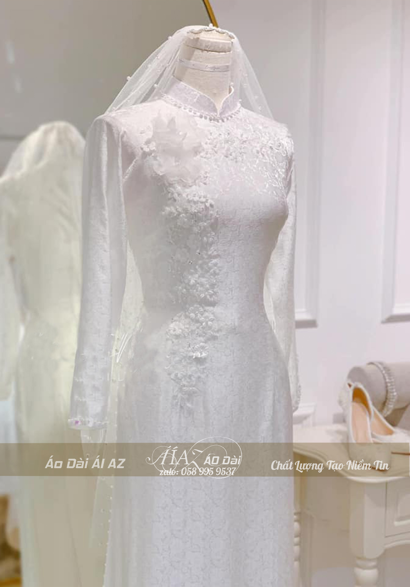 Áo Dài Cô Dâu Cưới Hỏi D6