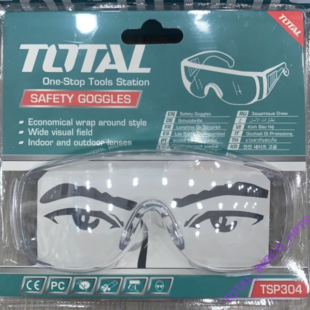 [Chính hãng] [Ảnh thật] Kính bảo hộ Total TSP304 Bảo Vệ Mắt [Hàng Chính Hãng]