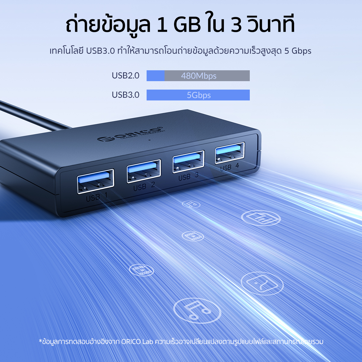 ORICO USB HUB 4 Port USB 3.0 Splitter With Micro USB Power Port ...
